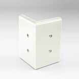 Angle externe pour lisse de protection murale Polyéthylène Blanche