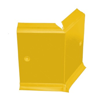 Angle interne pour plinthe Polyéthylène jaune avec découpe pour U de sol