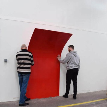 Plaque PVC rouge 3 mm rigide et brillante  (78)