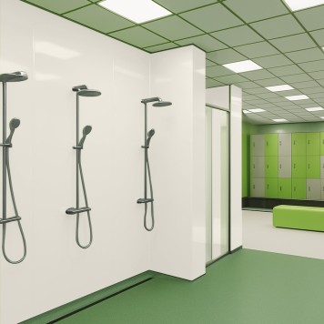Panneau mural décoratif brillant jaune Altro Whiterock Blanc Eclatant Pure Innocence pour salle de bain 2