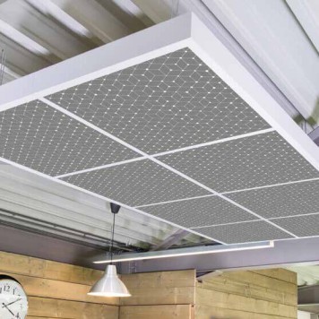 Dalles acoustiques zinc avec motif cube