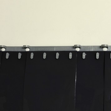 Rideau standard noir opaque recouvrement (50%)