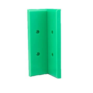 Angle interne pour lisse de protection murale Polyéthylène verte