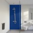 Panneau mural décoratif brillant jaune Altro Whiterock Bleu Nuit Ocean Deep pour salle de bain