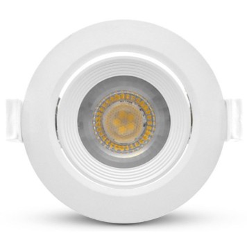 Dimensions spot LED blanc vue de face
