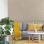 panneau mural pvc décoratif motif lin naturel derrière canapé