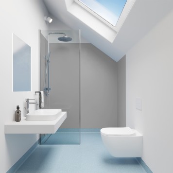 Panneau mural décoratif intérieur PVC Satiné Gris "Urban" Altro Whiterock Satins pour salle de bain 2