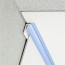 Congé d'angle interne bleu slip stream pour plaques PVC épaisseur 2-3 mm en situation