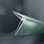 Baguette d'angle externe (sortant) PVC vert promenade 40 mm x 40 mm en 2 parties ALTRO pour panneaux muraux épaisseur 2,5 mm