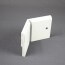 Angle interne pour plinthe Polyéthylène blanche avec découpe pour U de sol