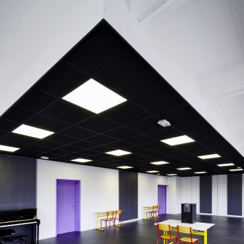 dalle faux plafond noir