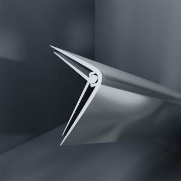 Baguette d'angle externe (sortant) PVC gris distant thunder 40 mm x 40 mm en 2 parties ALTRO pour panneaux muraux épaisseur 2,5 mm