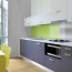 Crédence cuisine avec avec panneau mural décoratif brillant vert Altro Whiterock Chameleon "Key Lime"