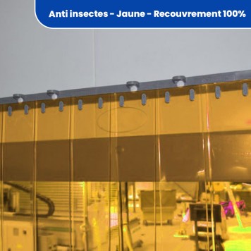 Rideau standard anti insecte transparent recouvrement 100% 2