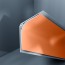 Congé d'angle interne PVC orange bergamot 30 mm x 30 mm en 2 parties Altro pour habillage angle panneaux muraux épaisseur 2,5 mm