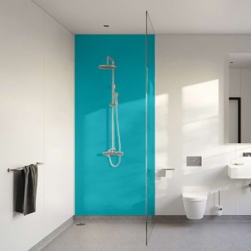 Panneau mural décoratif intérieur PVC Satiné Bleu Jade "Vibrance" Altro Whiterock Satins pour salle de bains