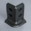 Angle externe noir pour plinthe PVC à lèvres souples sans bouchons