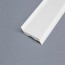 Vue arrière plinthe PVC pour banquette béton