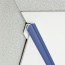Congé d'angle interne bleu ocean deep pour plaques PVC épaisseur 2-3 mm en situation