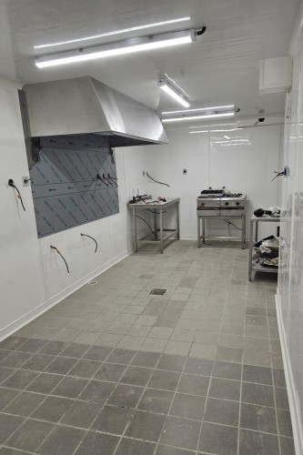 renovation murs d'une cuisine pro