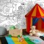 Panneau mural PVC fresque murale à colorier effaçable à sec Motif Pirates dans une chambre d'enfant