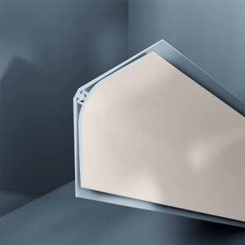 Congé d'angle interne PVC beige rosé blossom 30 mm x 30 mm en 2 parties Altro pour habillage angle panneaux muraux épaisseur 2,5 mm
