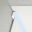 Congé d'angle interne bleu clarity pour plaques PVC épaisseur 2-3 mm en situation