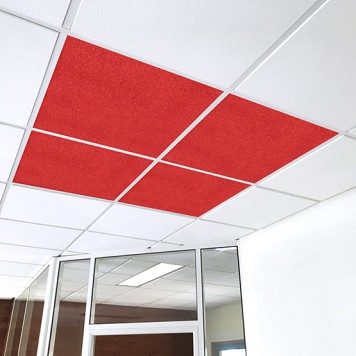 dalle acoustique rouge rubis