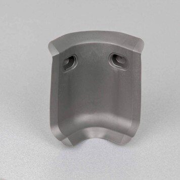 Angle interne gris foncé pour plinthe PVC à lèvres souples sans bouchons