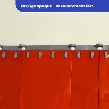 Rideau standard orange opaque recouvrement 50% 2