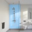 Panneau mural décoratif brillant jaune Altro Whiterock Bleu Doux Slip Stream pour salle de bain