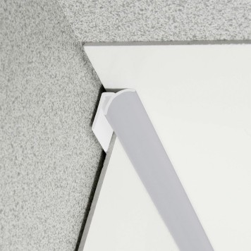 Congé d'angle interne gris echo pour plaques PVC épaisseur 2-3 mm en situation