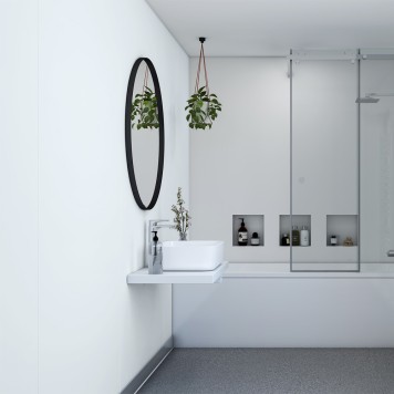 Panneau mural décoratif intérieur PVC Satiné Bleu Draguée "Clarity" Altro Whiterock Satins pour salle de bain 3