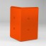 Angle externe pour lisse de protection murale PEHD orange