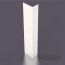 Corniere PVC 100 x 60 mm - épaisseur 2,5 mm - Blanc 9010