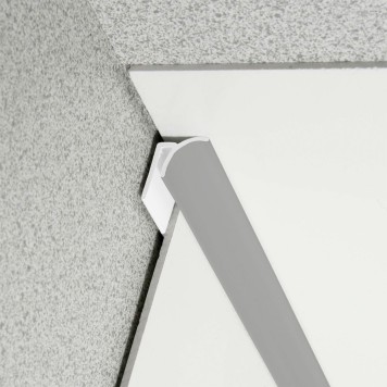 Congé d'angle interne gris urban pour plaques PVC épaisseur 2-3 mm en situation