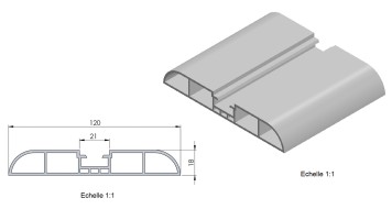 Plan pare choc PVC 3D avec mesures