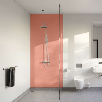 Panneau mural décoratif intérieur PVC Satiné Orange "Clay" Altro Whiterock Satins pour salle de bain