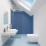 Réalisation hall d'accueil avec Panneau mural décoratif intérieur PVC Satiné Bleu "Ozone" Altro Whiterock Satins