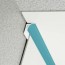 Congé d'angle interne bleu vibrance pour plaques PVC épaisseur 2-3 mm en situation