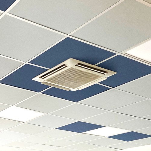 Faux plafond en dalles acoustiques outremer