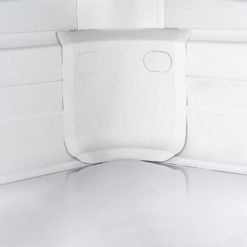 Angle interne gris foncé pour plinthe PVC à lèvres souples en situation