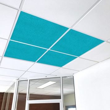 dalle acoustique bleu turquoise
