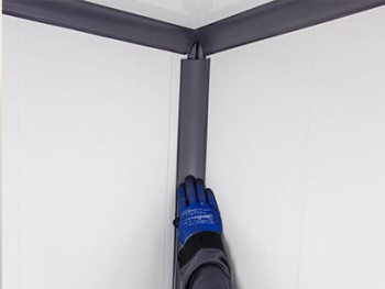 pose de congé d'angle en pvc