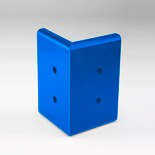 Angle externe pour lisse de protection murale Polyéthylène Bleue