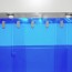 Zoom rideau standard transparent bleu recouvrement 50%