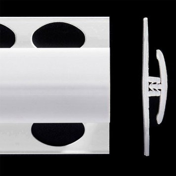 Profilé de jonction blanc bleuté ice 2 parties pour panneaux muraux ALTRO de 2,5 mm d'épaisseur
