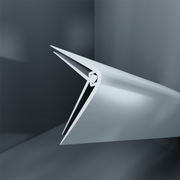 Baguette d'angle externe (sortant) PVC bleu breeze 40 mm x 40 mm en 2 parties ALTRO pour panneaux muraux épaisseur 2,5 mm