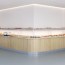 Plaque pvc imitation bois doré buffet