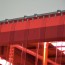 Rideau standard rouge transparent recouvrement 50%
